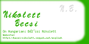 nikolett becsi business card